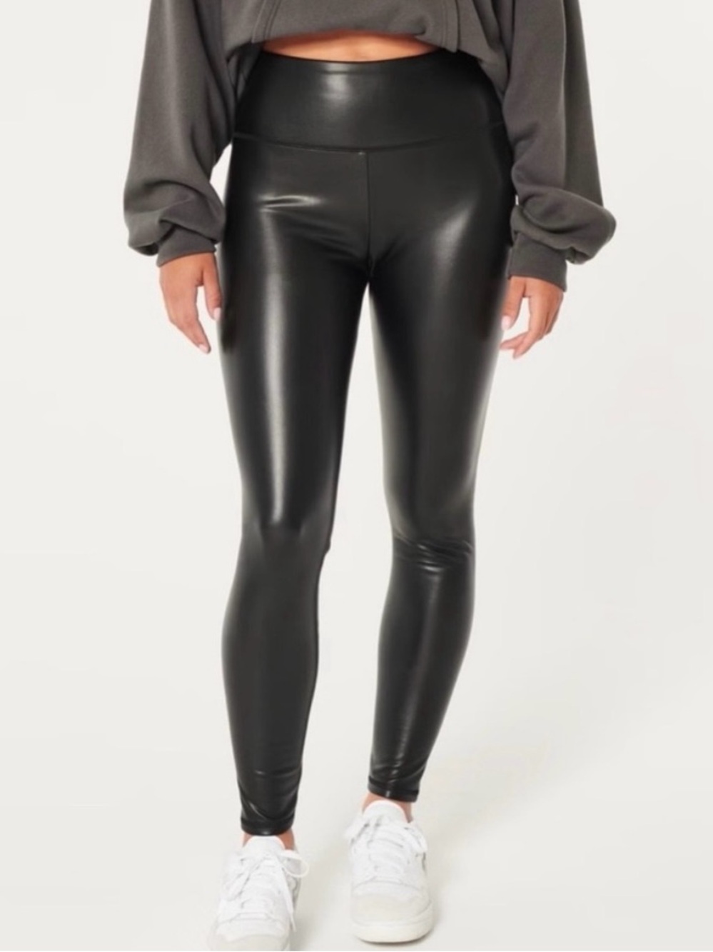Hollister Faux Leather Leggings Ultra High-Rise Black Size M